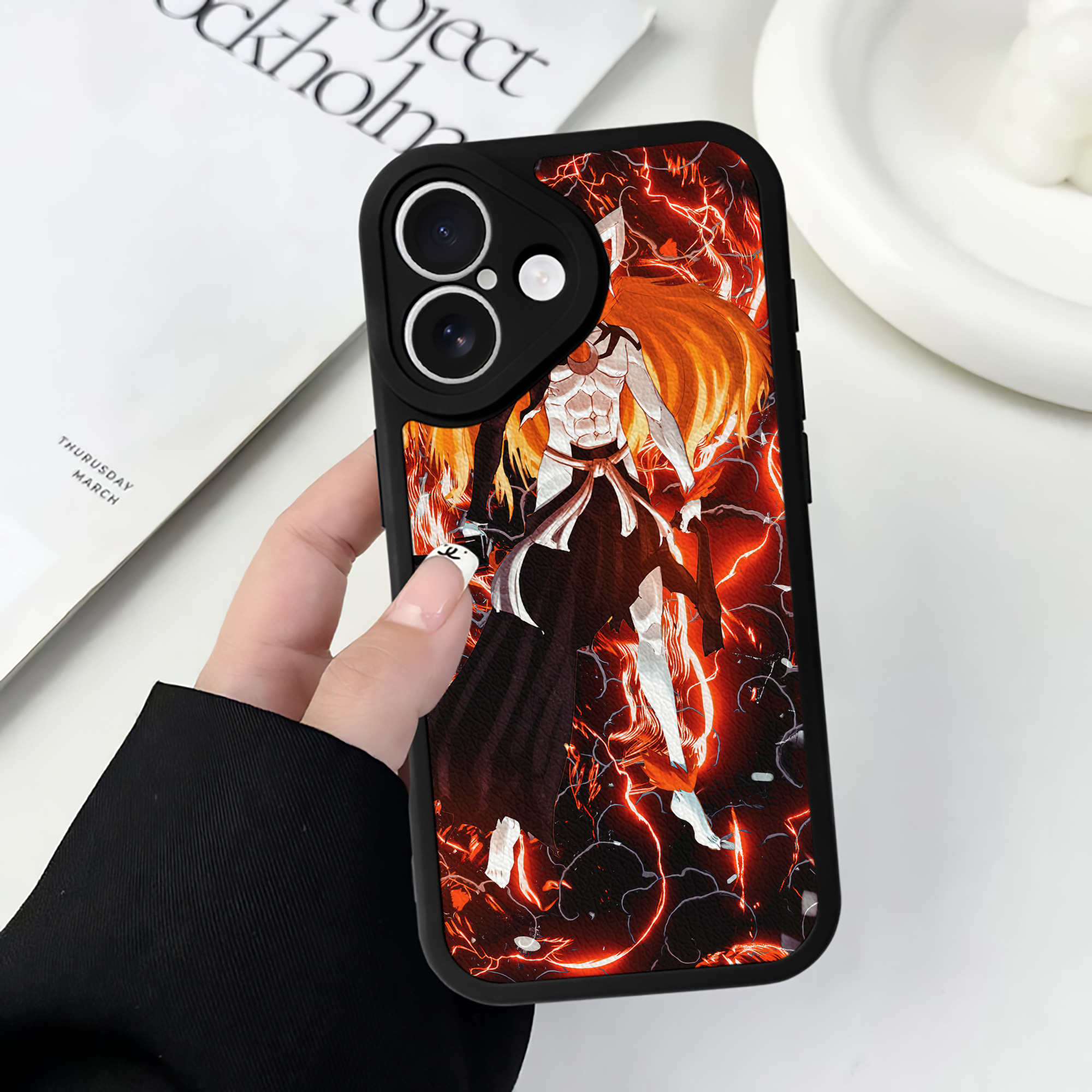 （画像用） ブリーチ BLEACH 【iPhone 16シリーズ対応】シリコンスマホケース（レザー調） 材質：シリコン
